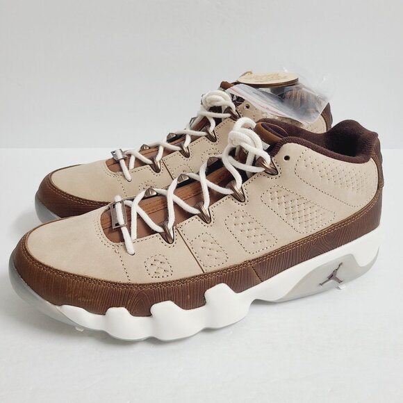 NEW Nike Air Jordan 9 G Golf Shoes Masters Woodgrain FN6929-200 Size 10 Brown main image 7